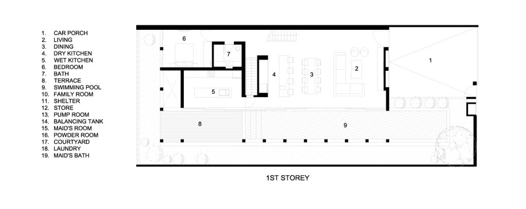 First Floor Plans – Concrete Light House Residence – Greenleaf Drive ...