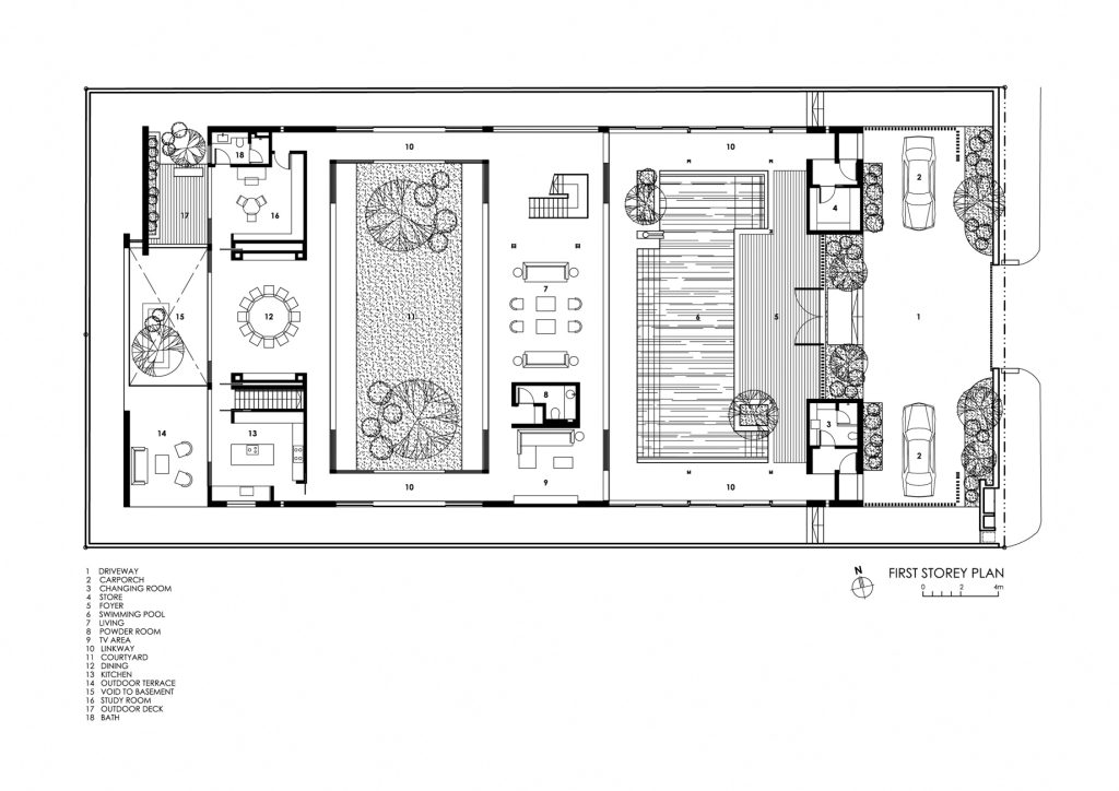 First Floor Plan - Enclosed Open House Luxury Residence - Ramsgate Rd, Singapore