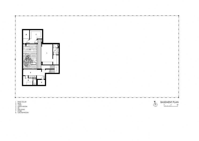 Basement Floor Plan - Enclosed Open House Luxury Residence - Ramsgate Rd, Singapore