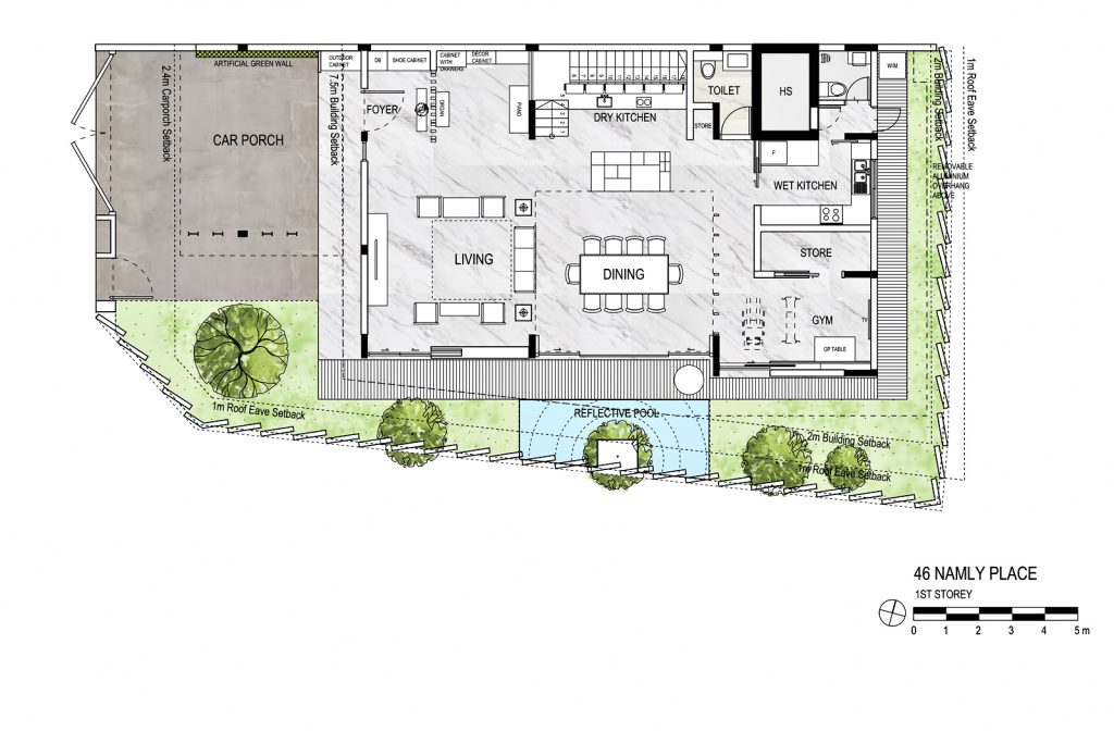 First Floor Plan - The Loft House Luxury Residence - Namly Place, Singapore