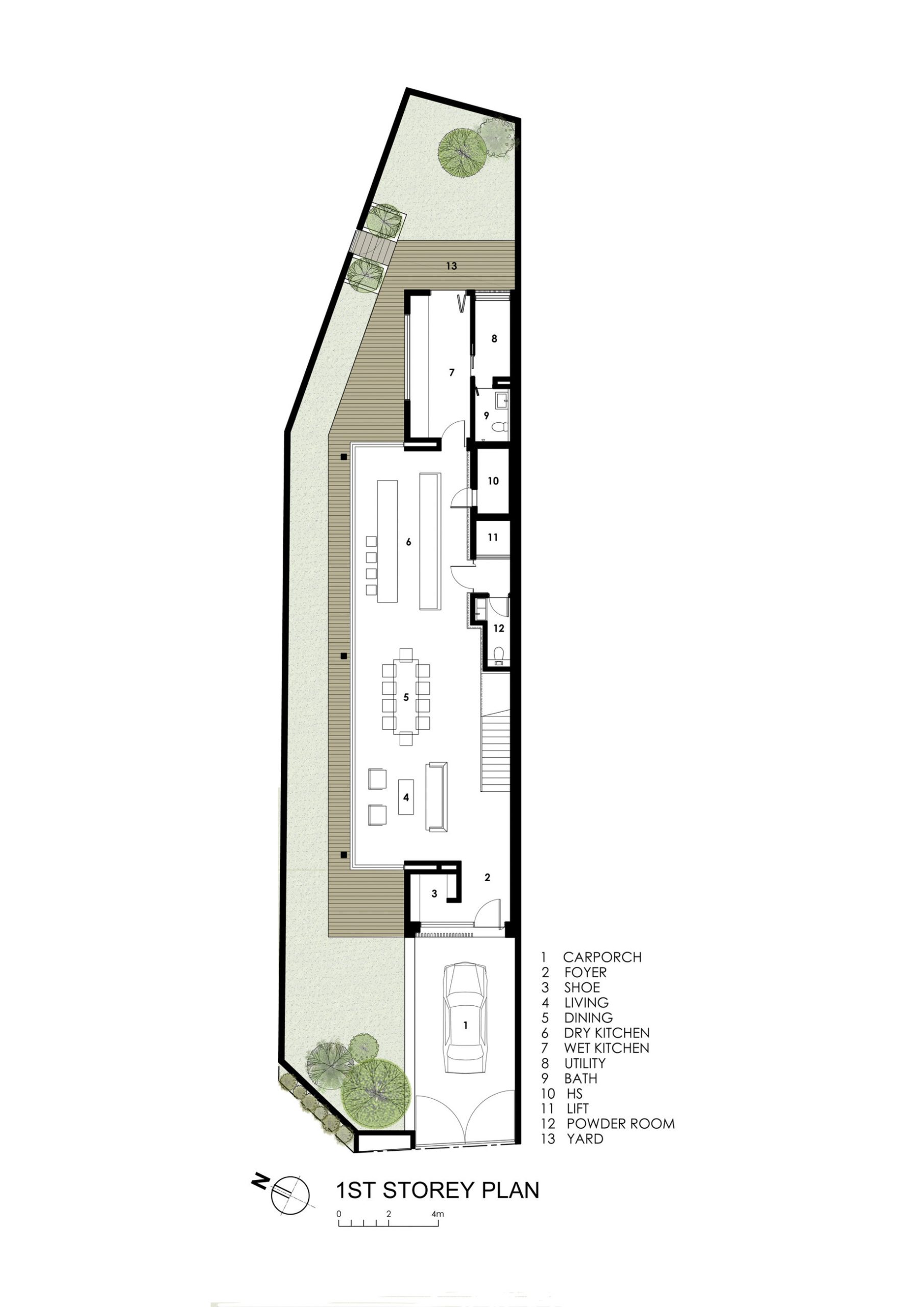 First Floor Plan - Sunny Side House Luxury Residence - Serangoon, Singapore