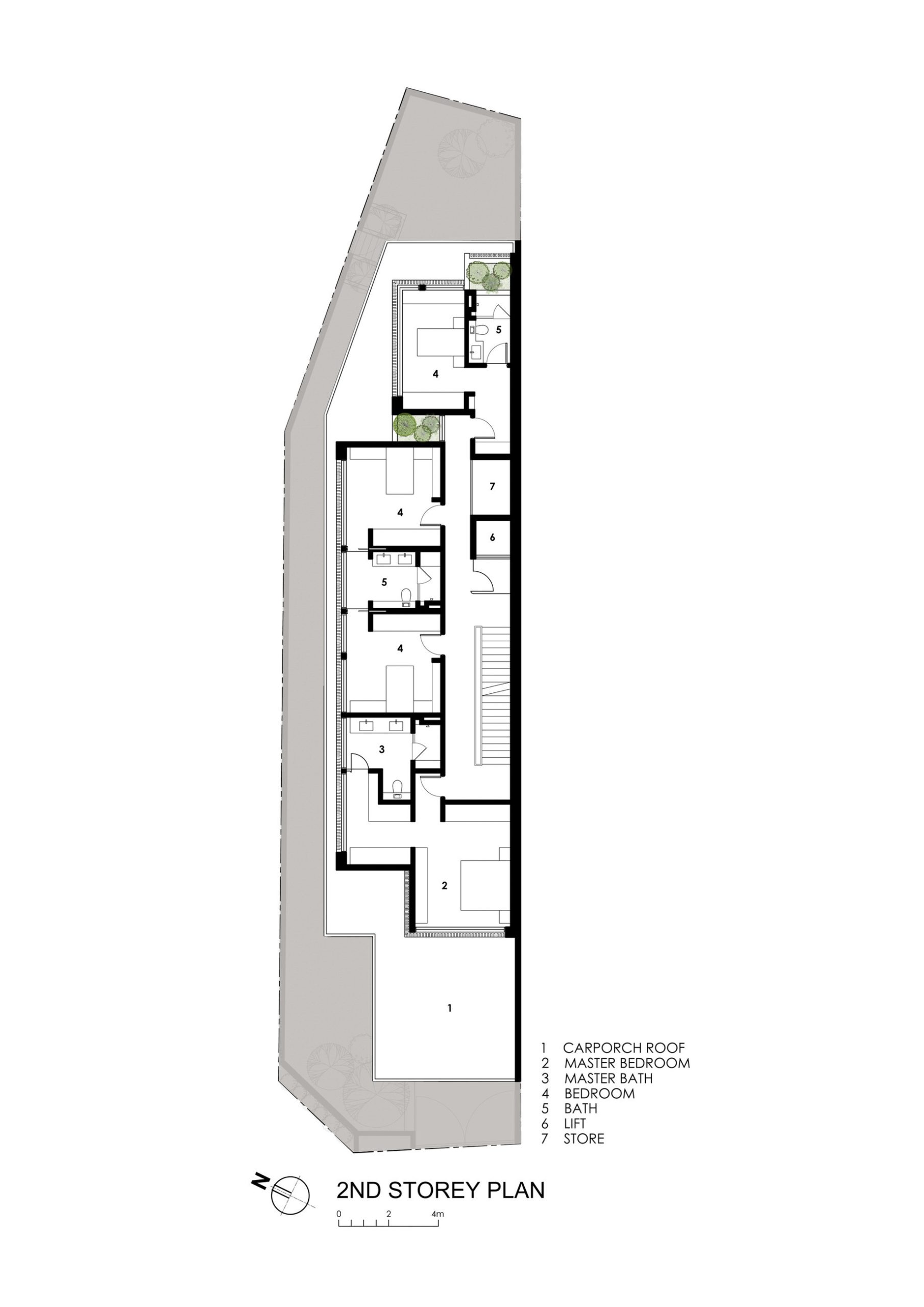 Second Floor Plan – Sunny Side House Luxury Residence – Serangoon, Singapore