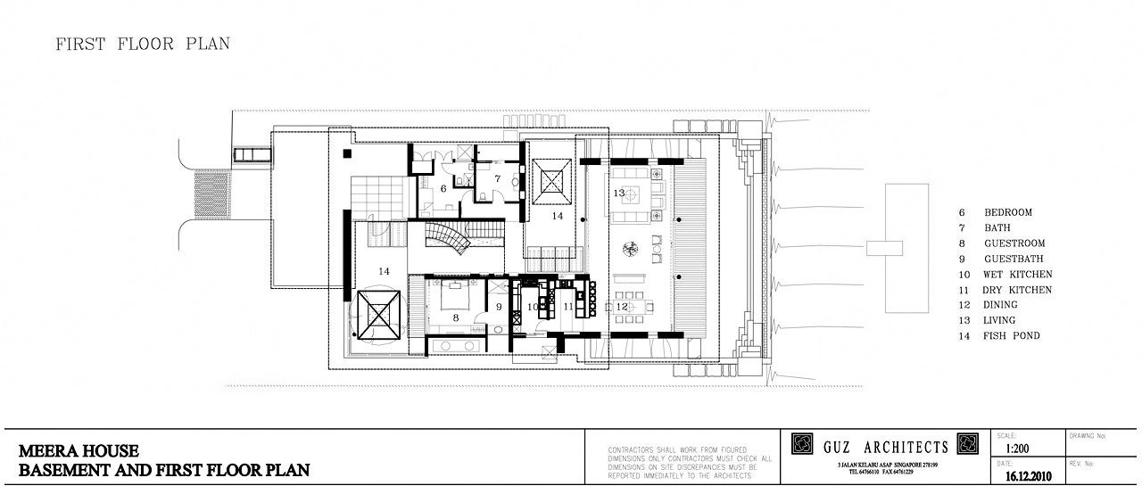 First Floor Plan - Meera Sky Garden House - Cove Grove, Sentosa Island, Singapore