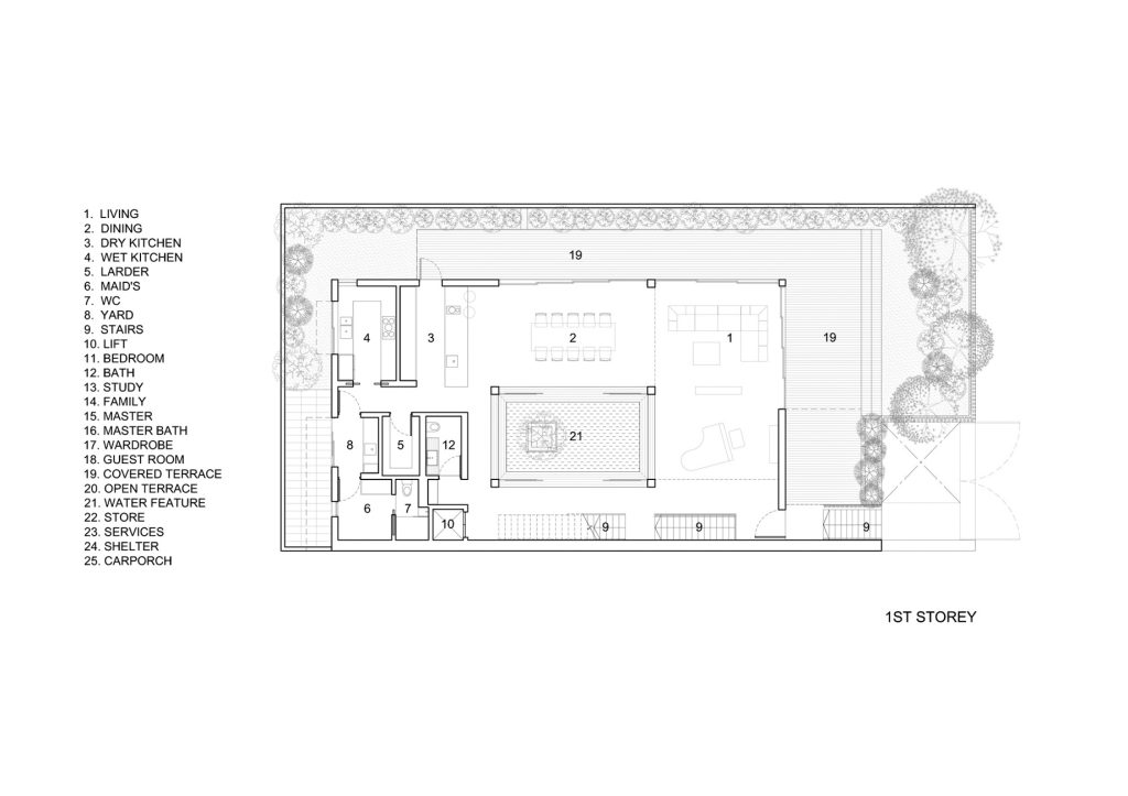 First Floor Plan - Vertical Court Luxury Residence - Greenbank Park, Singapore