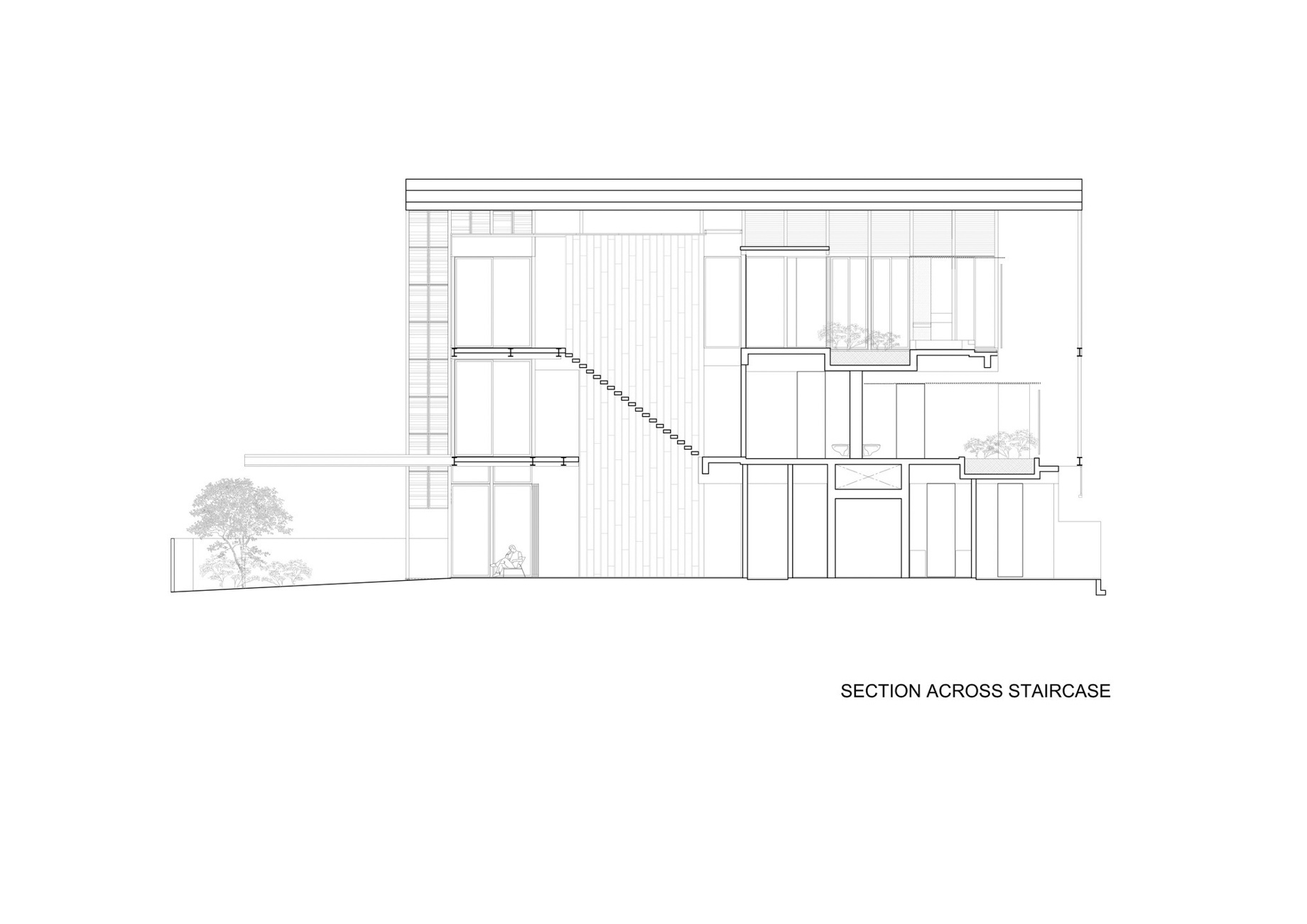 Section - Attic Floor Plan - Lines of Light Luxury Residence - Faber Terrace, Singapore