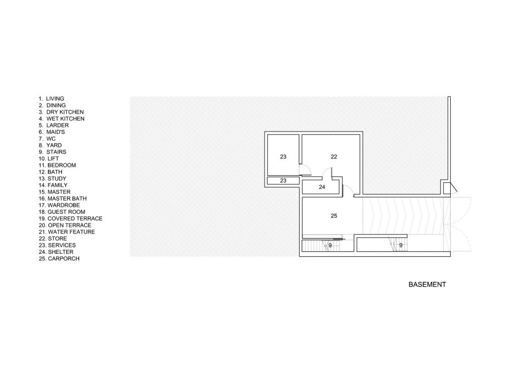 Basement Floor Plan - Vertical Court Luxury Residence - Greenbank Park, Singapore