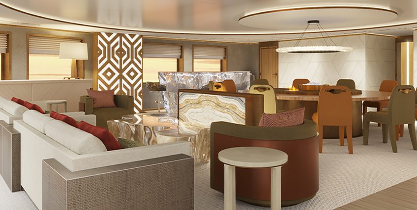 La Datcha - Tinkoff Collection's New Luxury Superyacht - Salon