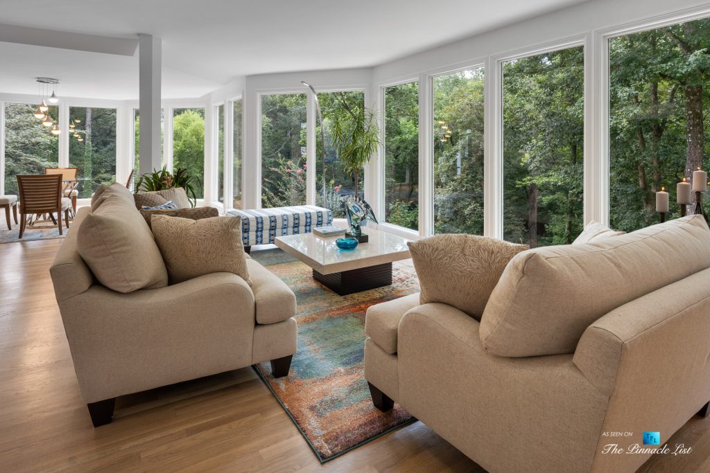 3906 Paces Ferry Rd NW, Atlanta, GA, USA - Living Room Window View - Luxury Real Estate - Buckhead Home