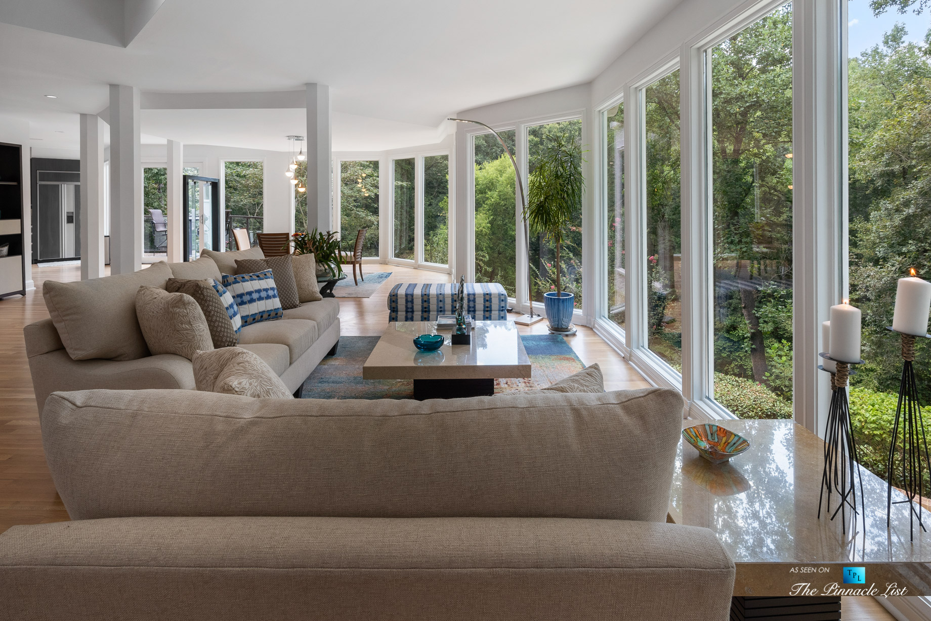 3906 Paces Ferry Rd NW, Atlanta, GA, USA – Living Room Window View – Luxury Real Estate – Buckhead Home