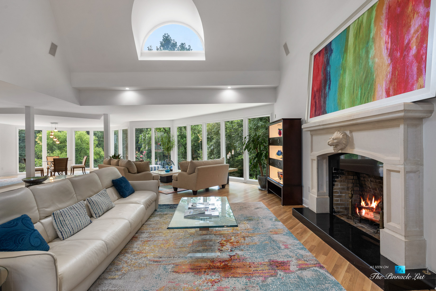 3906 Paces Ferry Rd NW, Atlanta, GA, USA – Living Room with Fireplace – Luxury Real Estate – Buckhead Home