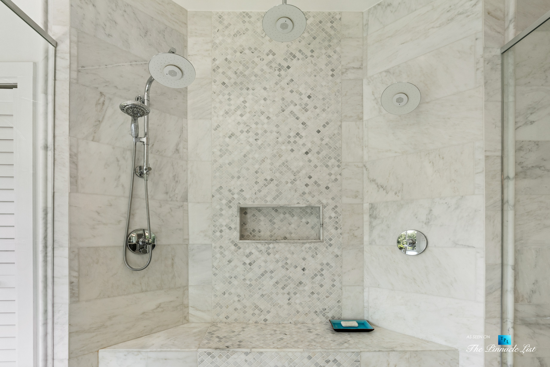 3906 Paces Ferry Rd NW, Atlanta, GA, USA – Master Bathroom Marble Shower – Luxury Real Estate – Buckhead Home