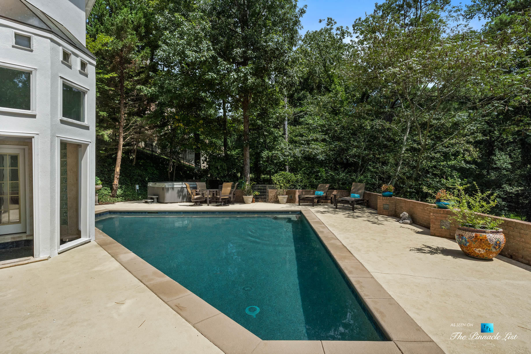 3906 Paces Ferry Rd NW, Atlanta, GA, USA - Exterior Pool Deck - Luxury Real Estate - Buckhead Home