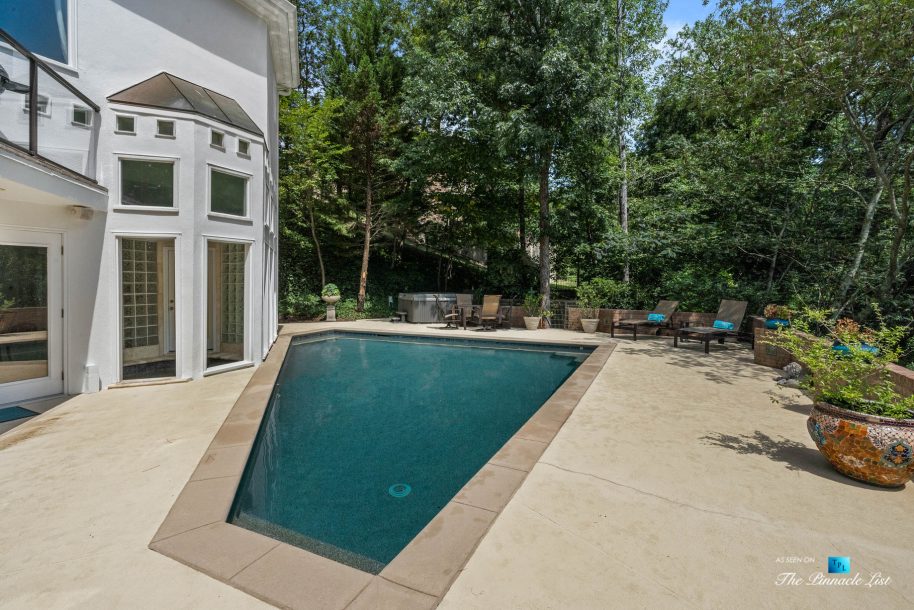 3906 Paces Ferry Rd NW, Atlanta, GA, USA - Exterior Pool Deck - Luxury Real Estate - Buckhead Home