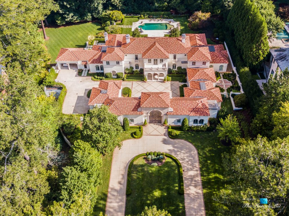 439 Blackland Rd NW, Atlanta, GA, USA - Drone Aerial View - Luxury Real Estate - Berndsen Custom Mansion Home
