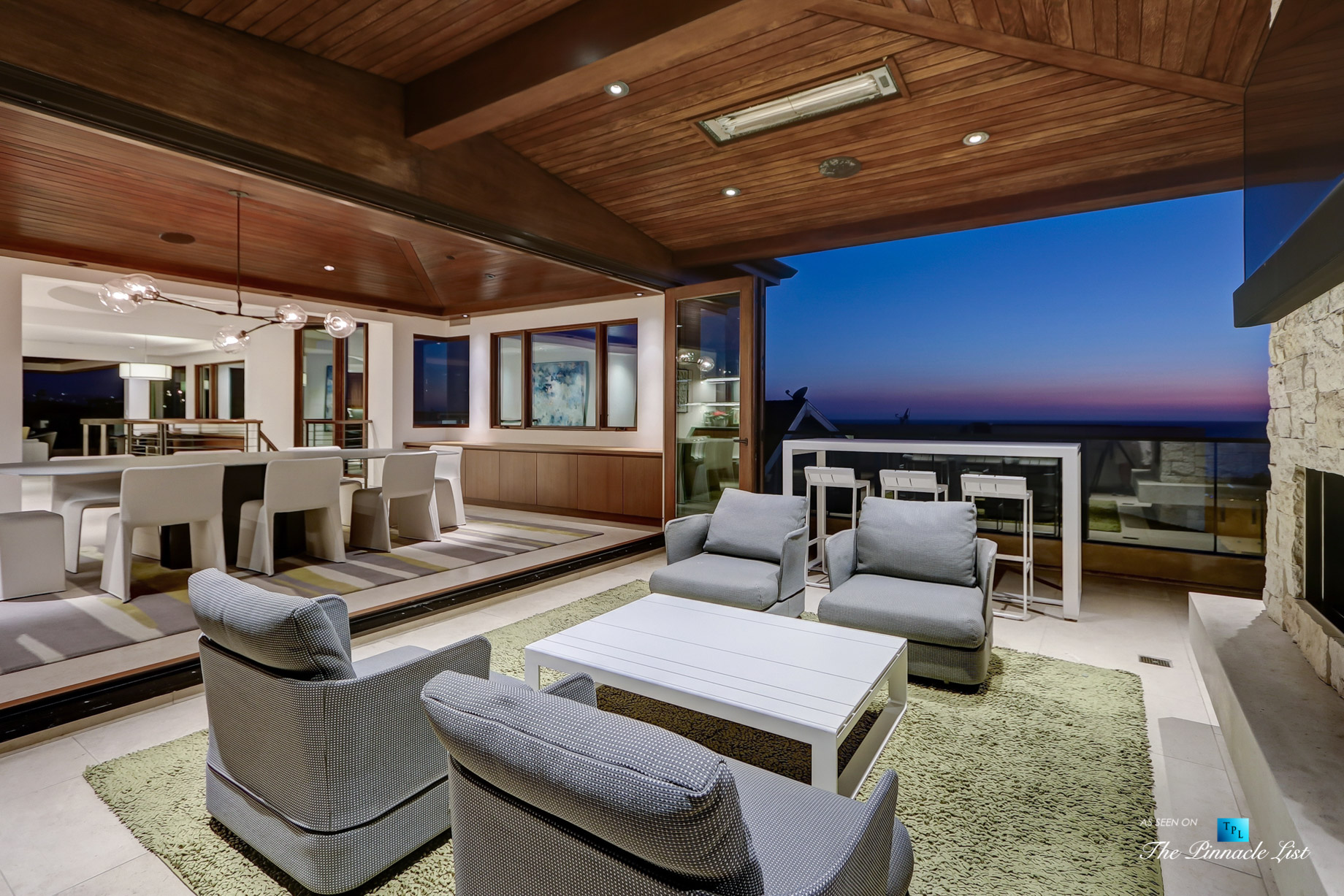 205 20th Street, Manhattan Beach, CA, USA – Night Back Deck – Luxury Real Estate – Ocean View Home