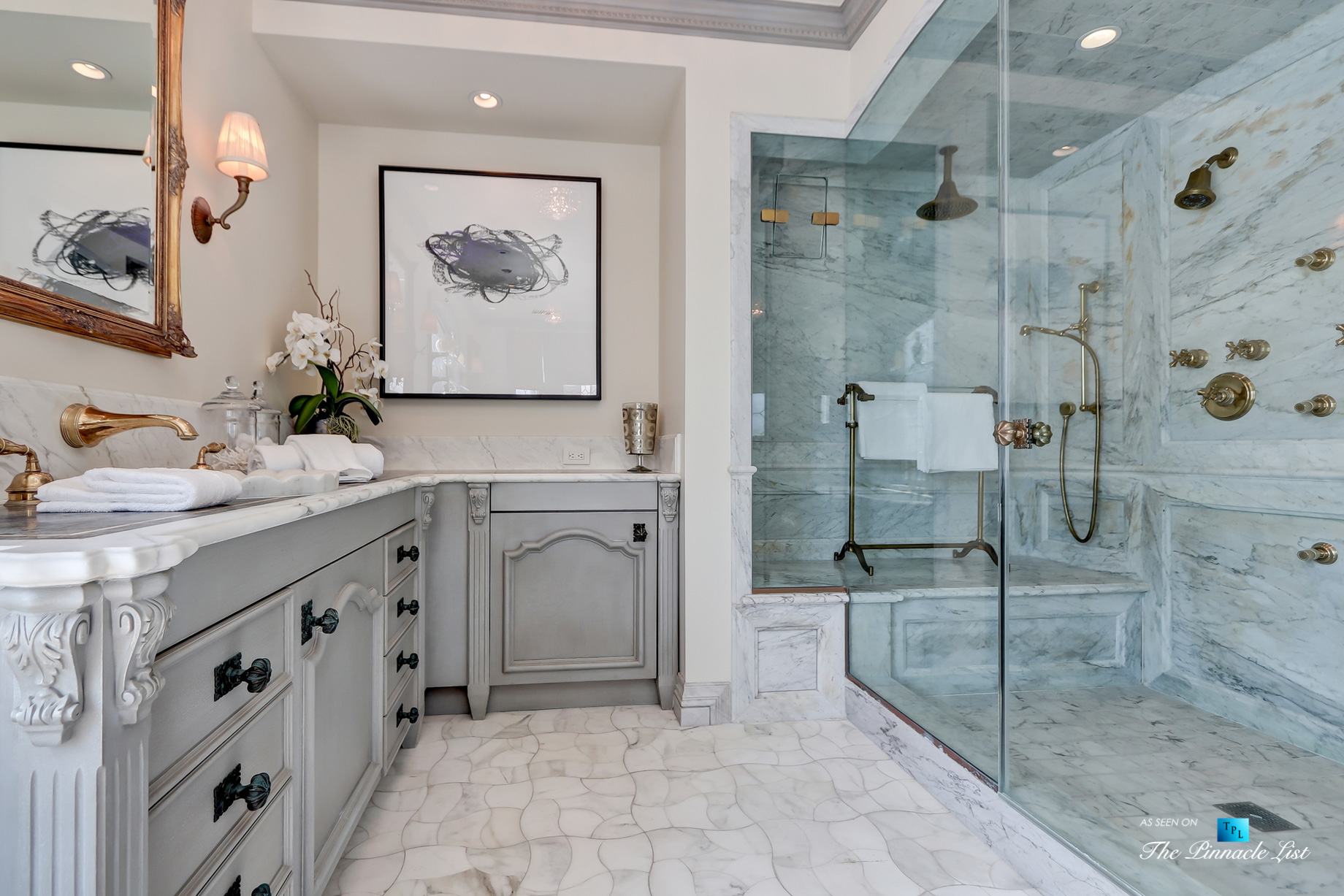 2806 The Strand, Hermosa Beach, CA, USA - Master Bathroom Shower - Luxury Real Estate - Oceanfront Home