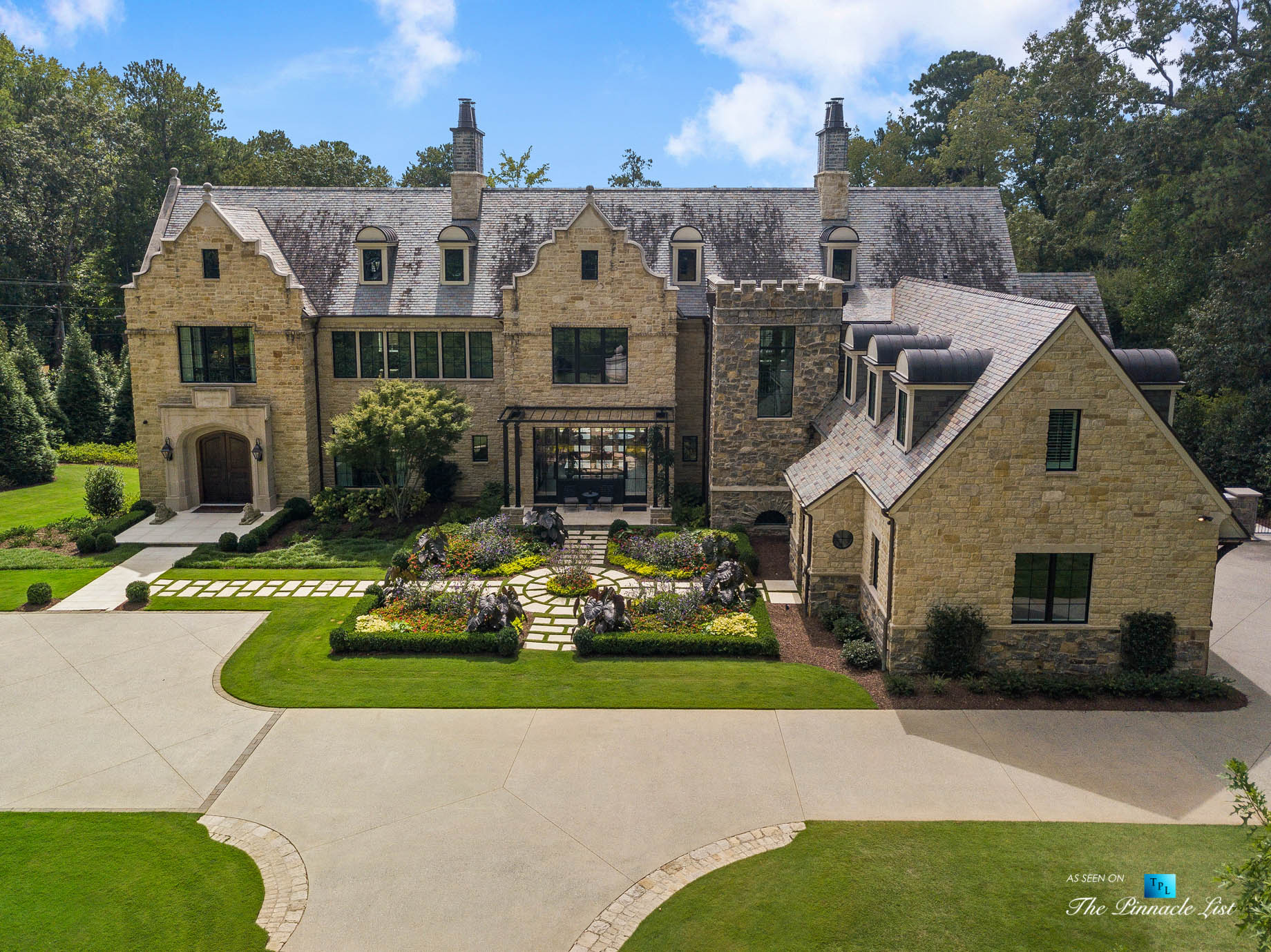 1150 W Garmon Rd, Atlanta, GA, USA - Drone House View - Luxury Real Estate - Buckhead Estate Home