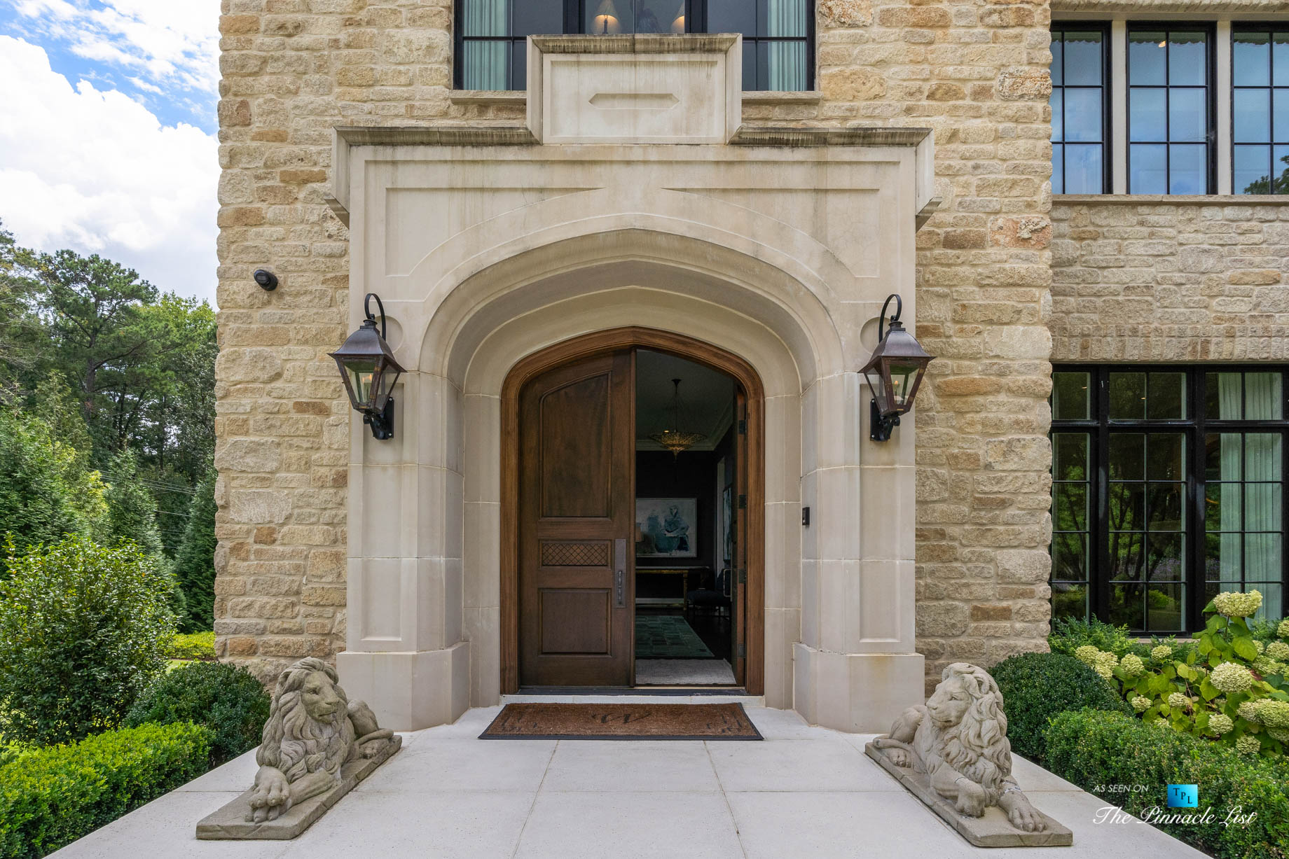 1150 W Garmon Rd, Atlanta, GA, USA – Front Door Entrance – Luxury Real Estate – Buckhead Estate Home