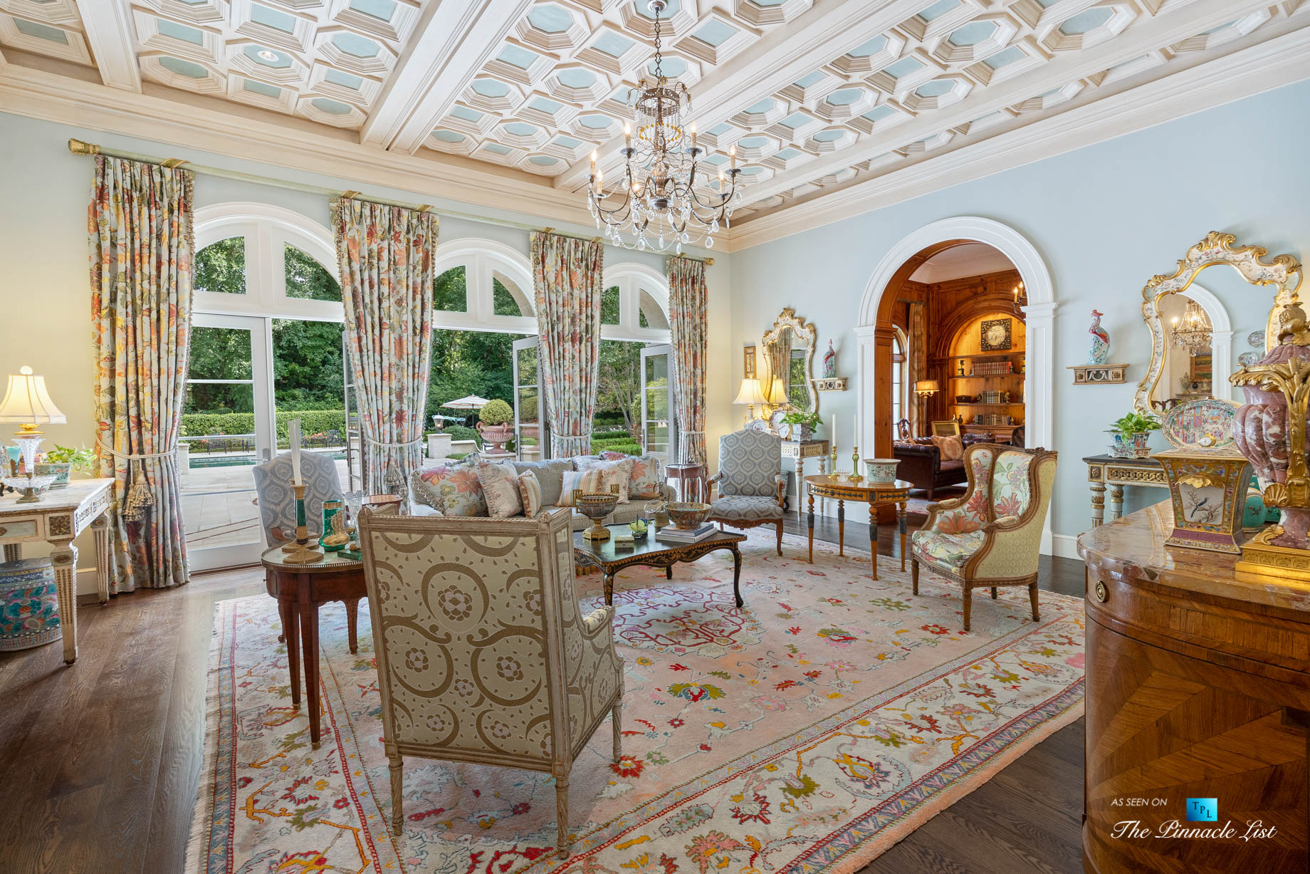 439 Blackland Rd NW, Atlanta, GA, USA – Living Room – Luxury Real Estate – Tuxedo Park Mediterranean Mansion Home