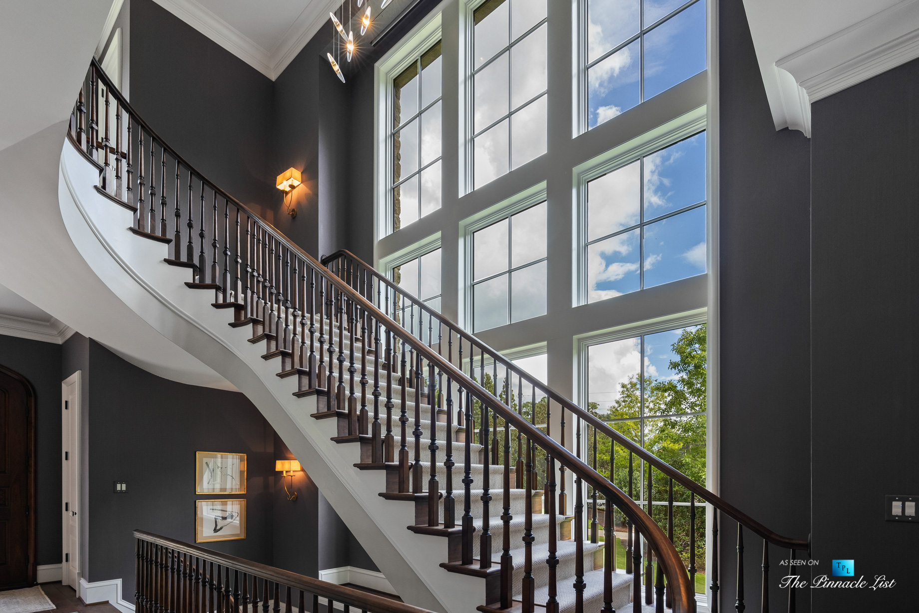1150 W Garmon Rd, Atlanta, GA, USA – Foyer Stairs – Luxury Real Estate – Buckhead Estate Home