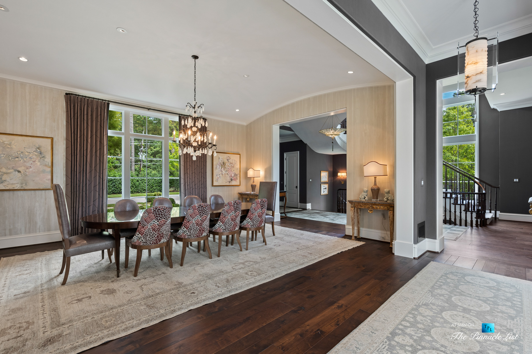 1150 W Garmon Rd, Atlanta, GA, USA – Dining Room and Foyer – Luxury Real Estate – Buckhead Estate Home