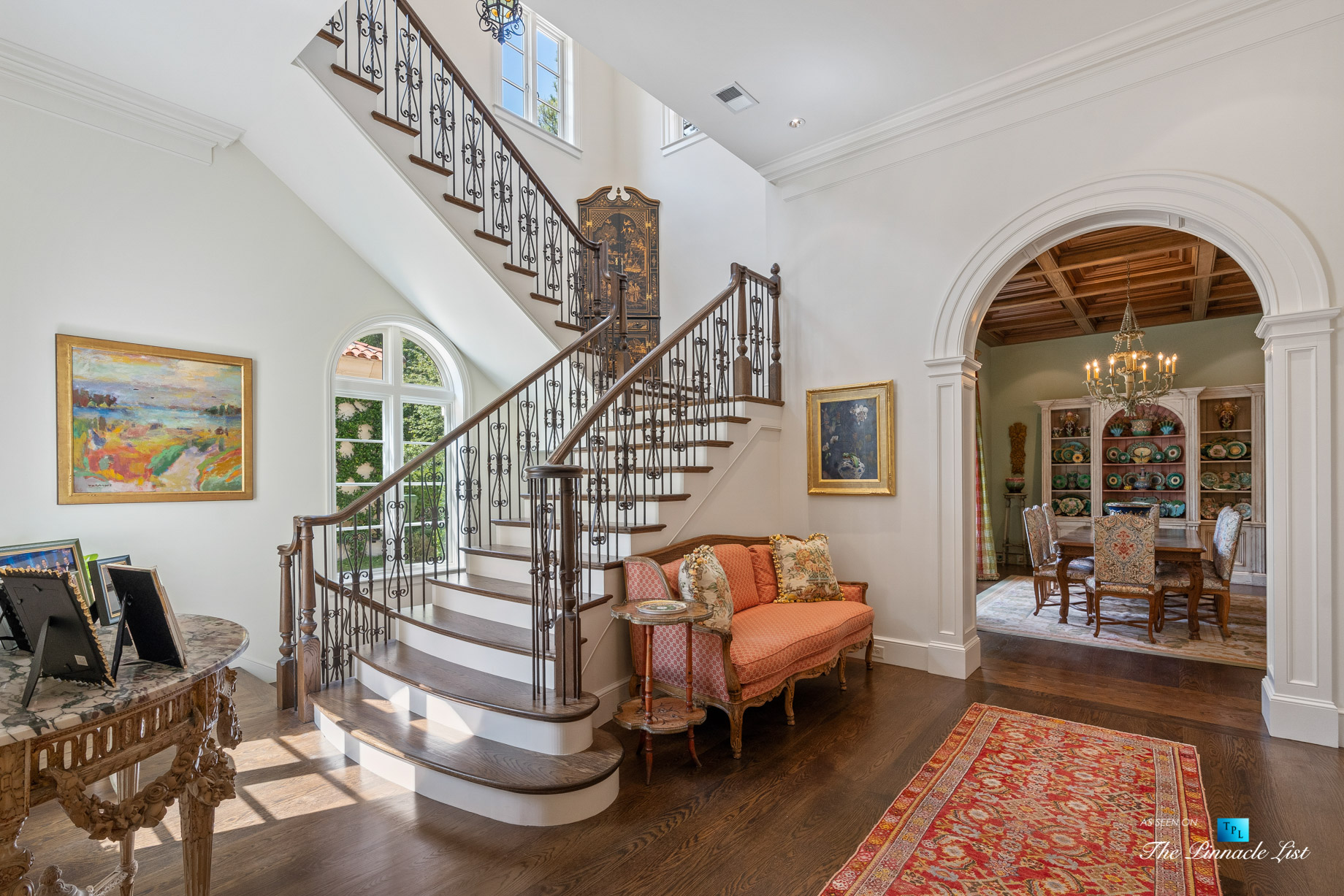 439 Blackland Rd NW, Atlanta, GA, USA – Main House Stairs – Luxury Real Estate – Tuxedo Park Mediterranean Mansion Home