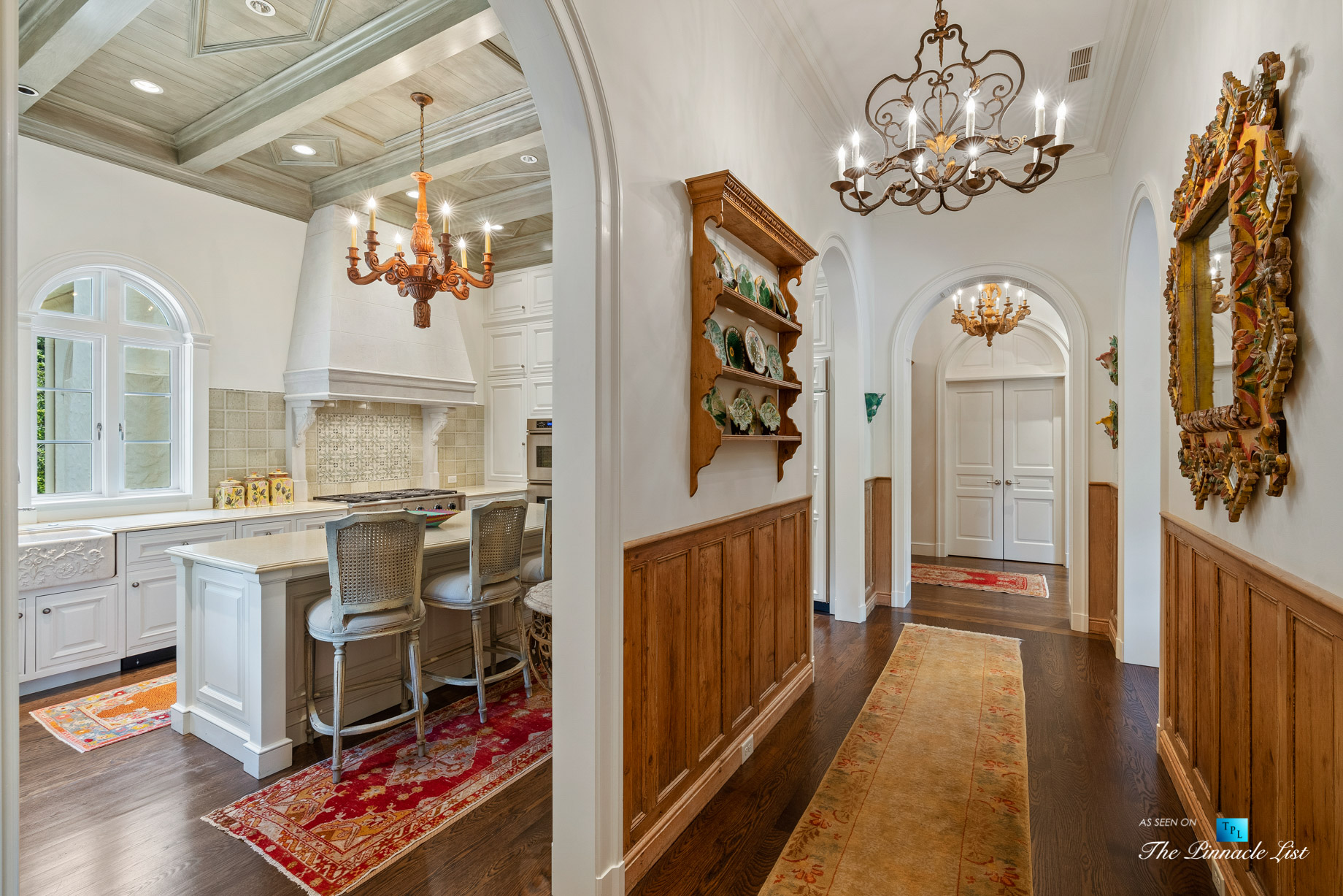 439 Blackland Rd NW, Atlanta, GA, USA – Kitchen and Hallway – Luxury Real Estate – Tuxedo Park Mediterranean Mansion Home