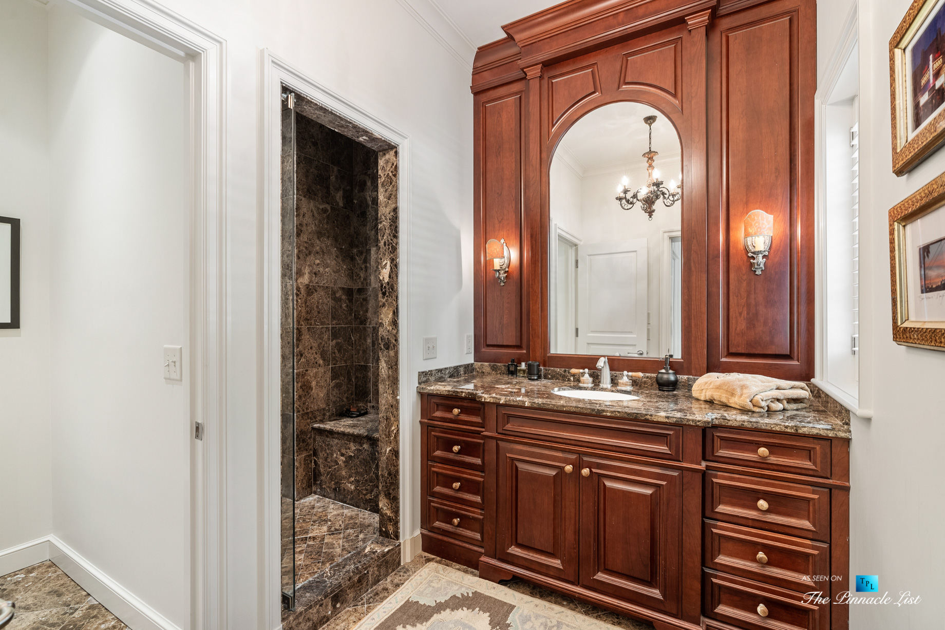 439 Blackland Rd NW, Atlanta, GA, USA – Bathroom with Shower – Luxury Real Estate – Tuxedo Park Mediterranean Mansion Home