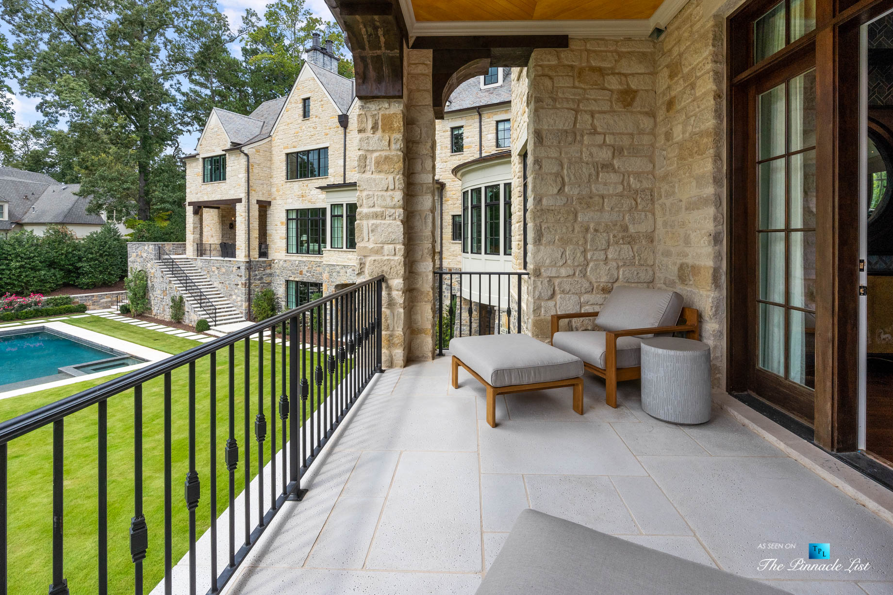 1150 W Garmon Rd, Atlanta, GA, USA – Master Bedroom Private Balcony – Luxury Real Estate – Buckhead Estate Home