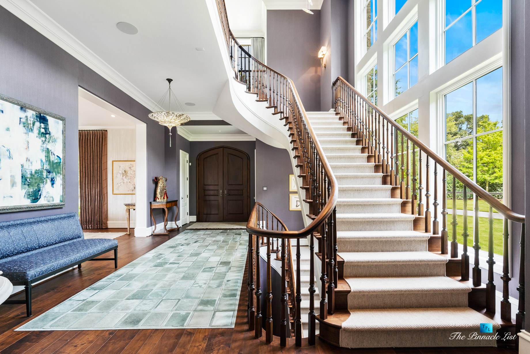 1150 W Garmon Rd, Atlanta, GA, USA - Main Stairs in House - Luxury Real Estate - Buckhead Estate Home