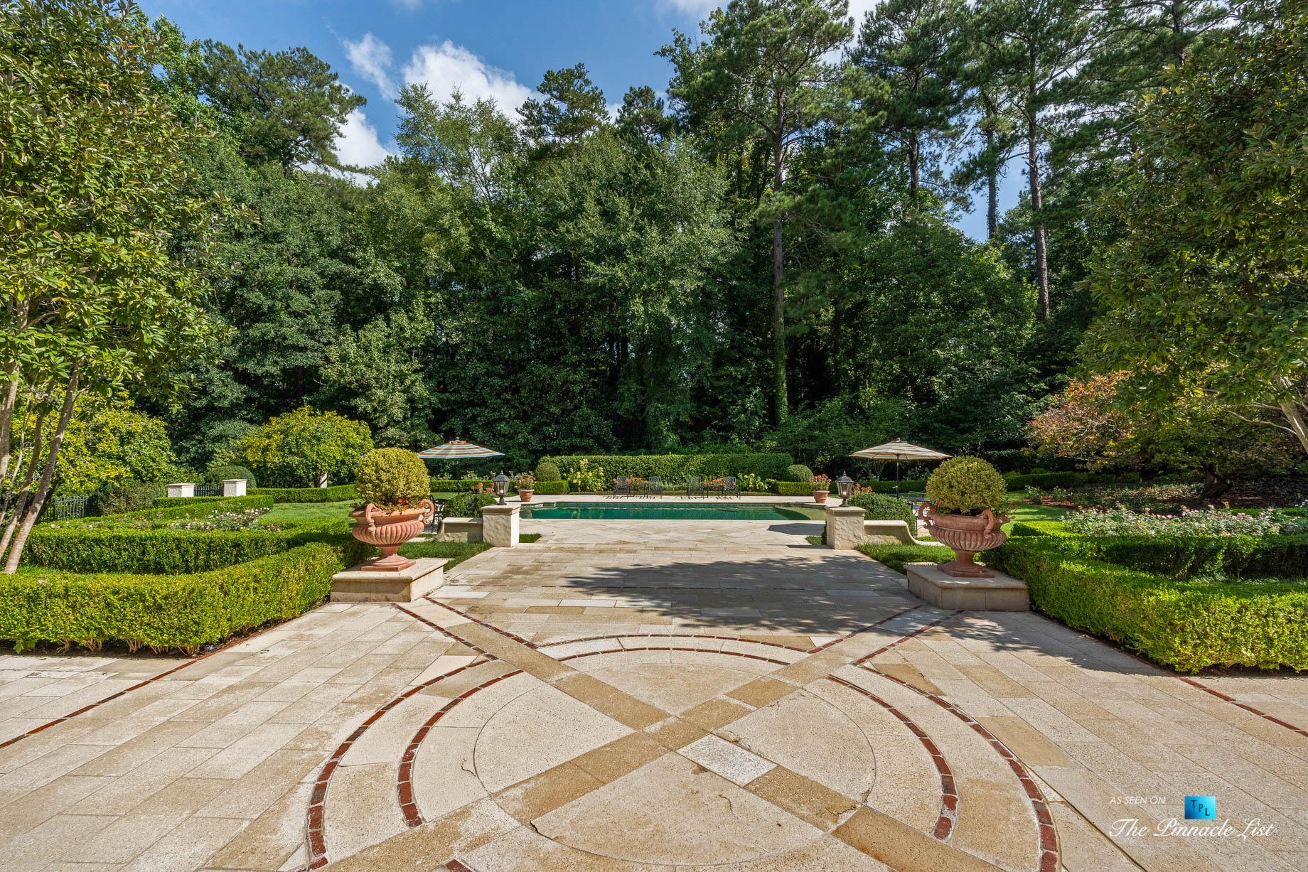 439 Blackland Rd NW, Atlanta, GA, USA - Backyard Pool Grounds - Luxury Real Estate - Tuxedo Park Mediterranean Mansion Home