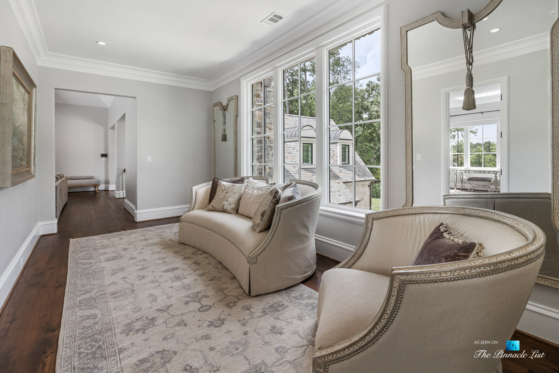 1150 W Garmon Rd, Atlanta, GA, USA – Hallway Seating – Luxury Real Estate – Buckhead Estate Home