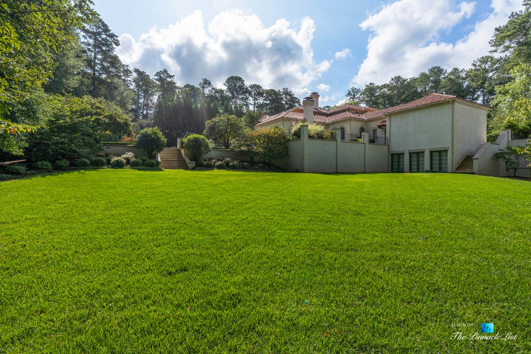439 Blackland Rd NW, Atlanta, GA, USA – Property Backyard Grass – Luxury Real Estate – Tuxedo Park Mediterranean Mansion Home