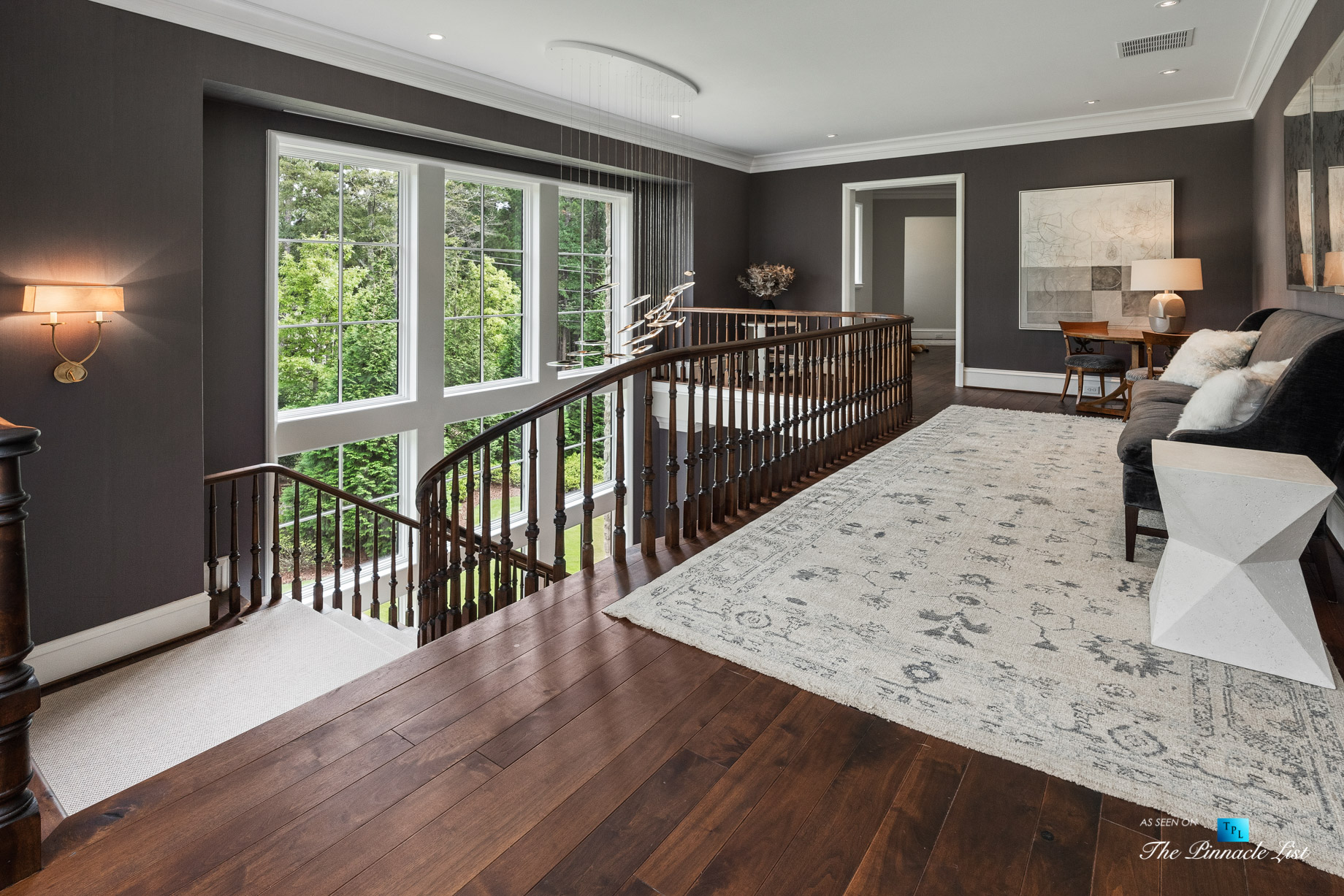 1150 W Garmon Rd, Atlanta, GA, USA – Top of Main Stairs – Luxury Real Estate – Buckhead Estate Home