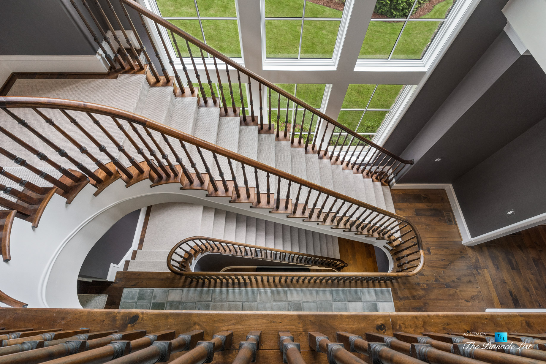 1150 W Garmon Rd, Atlanta, GA, USA – Main Stairs Looking Down – Luxury Real Estate – Buckhead Estate Home
