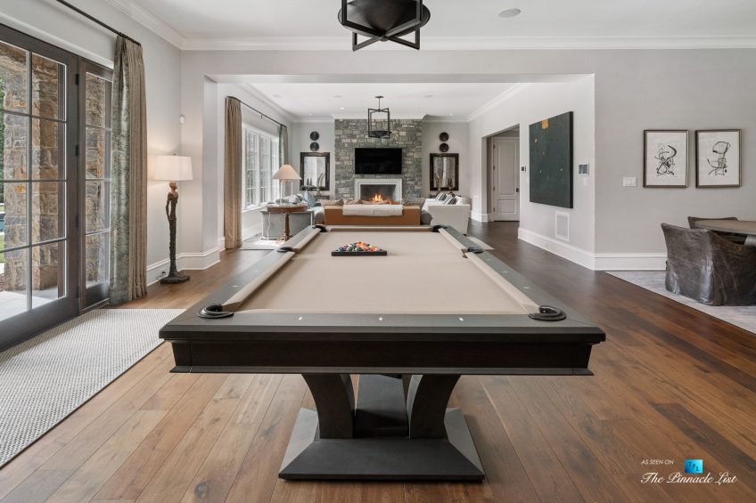 1150 W Garmon Rd, Atlanta, GA, USA - Recreation Room Pool Table - Luxury Real Estate - Buckhead Estate Home