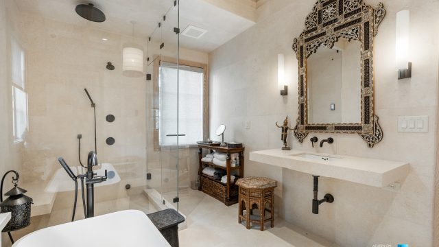 1150 W Garmon Rd, Atlanta, GA, USA - Private Bathroom with Sauna - Luxury Real Estate - Buckhead Estate Home