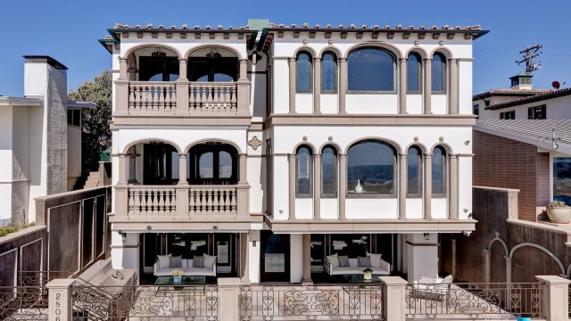 2806 The Strand, Hermosa Beach, CA, USA - Drone Aerial Front View - Luxury Real Estate - Oceanfront Home