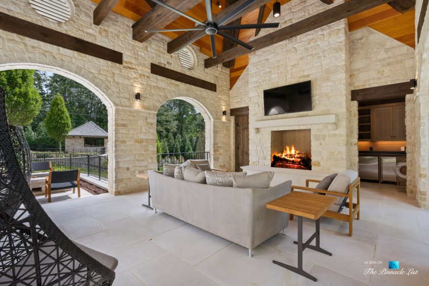 1150 W Garmon Rd, Atlanta, GA, USA - Outdoor Covered Patio - Luxury Real Estate - Buckhead Estate Home