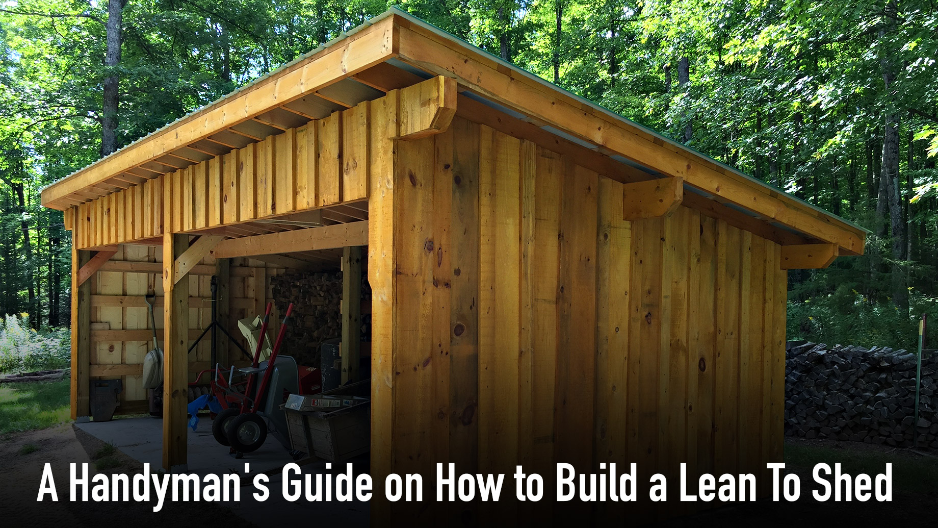 How to build an open lean to shed