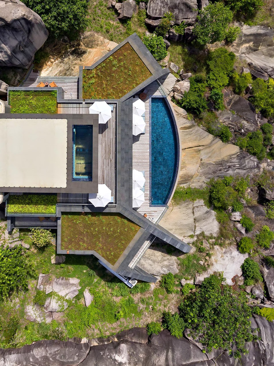 Four Bedroom Luxury Residence - Felicite Island, Seychelles - Villa Aerial View
