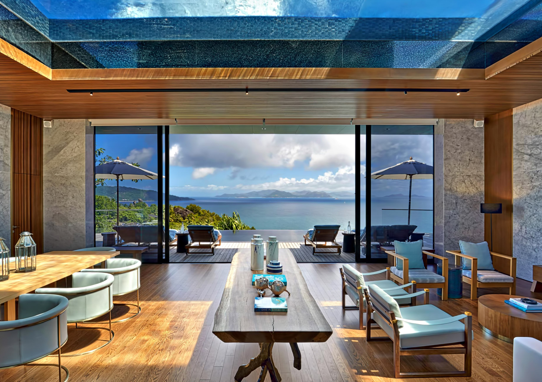 Four Bedroom Luxury Residence - Felicite Island, Seychelles - Living and Dining Room