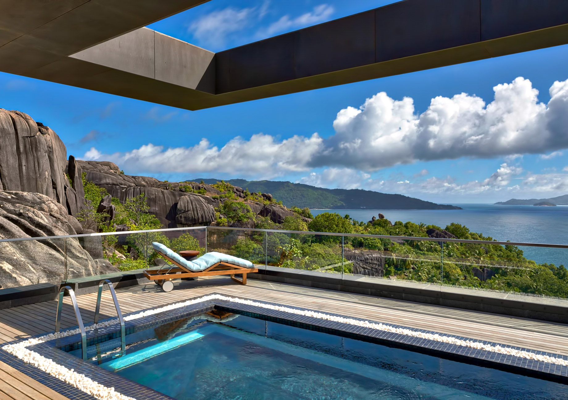 Three Bedroom Luxury Residence - Felicite Island, Seychelles - Infinity Pool View