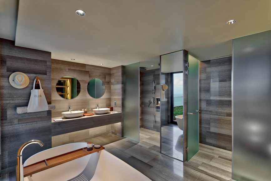 Three Bedroom Luxury Residence - Felicite Island, Seychelles - Master Bathroom
