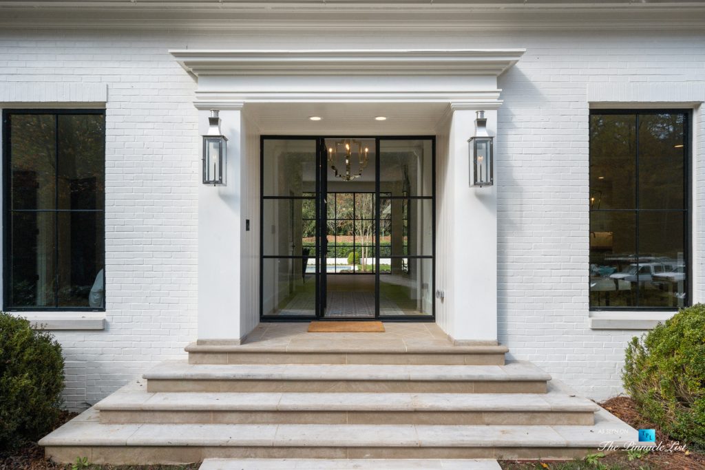 447 Valley Rd NW, Atlanta, GA, USA - Front Glass Door - Luxury Real Estate - Tuxedo Park Home