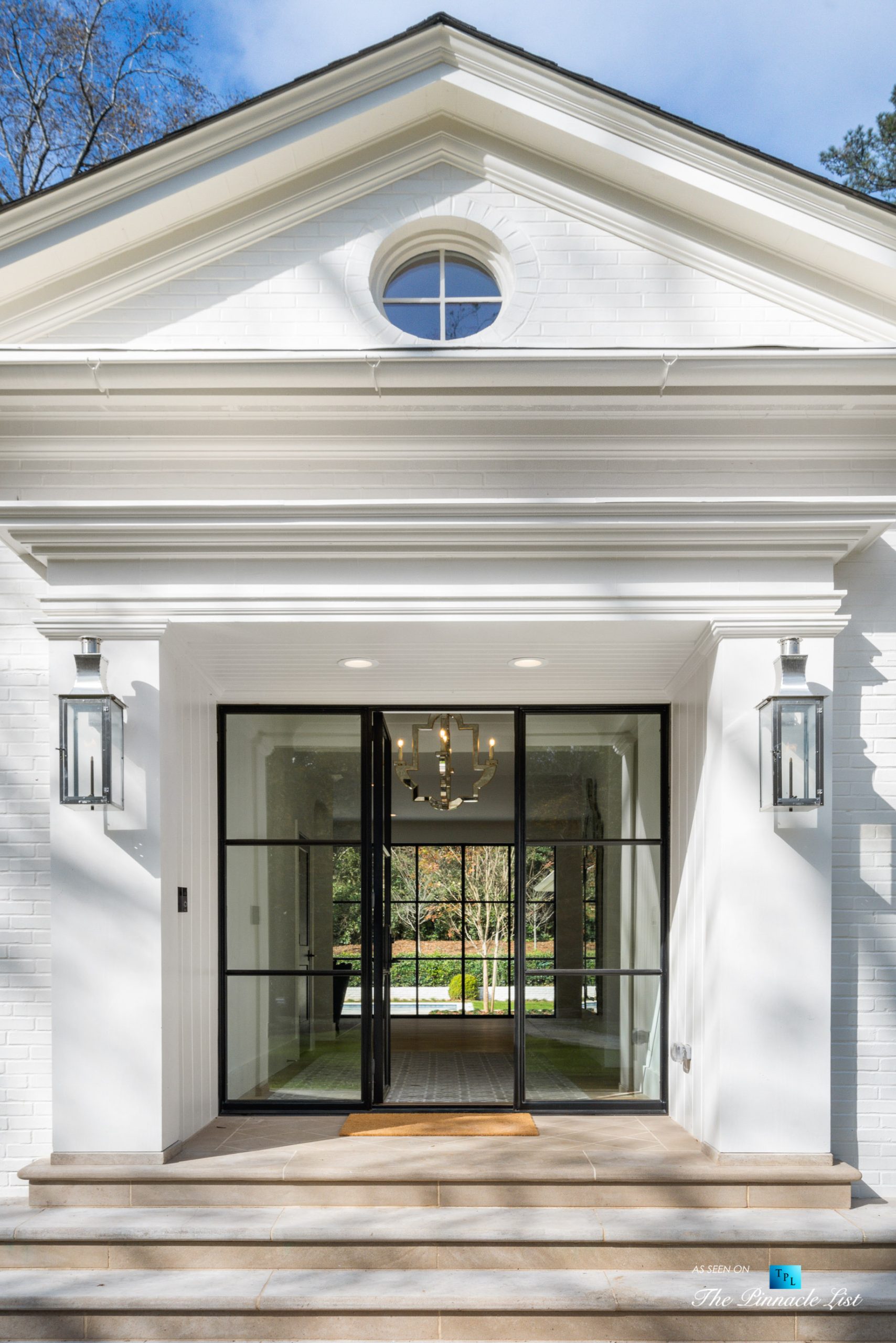 447 Valley Rd NW, Atlanta, GA, USA - Front Glass Door - Luxury Real Estate - Tuxedo Park Home