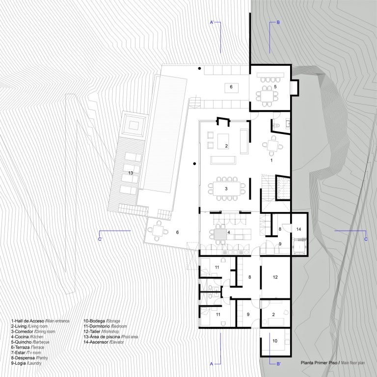 018 Floor Plans – Paravicini Luxury Beach House – Cachagua, Chile