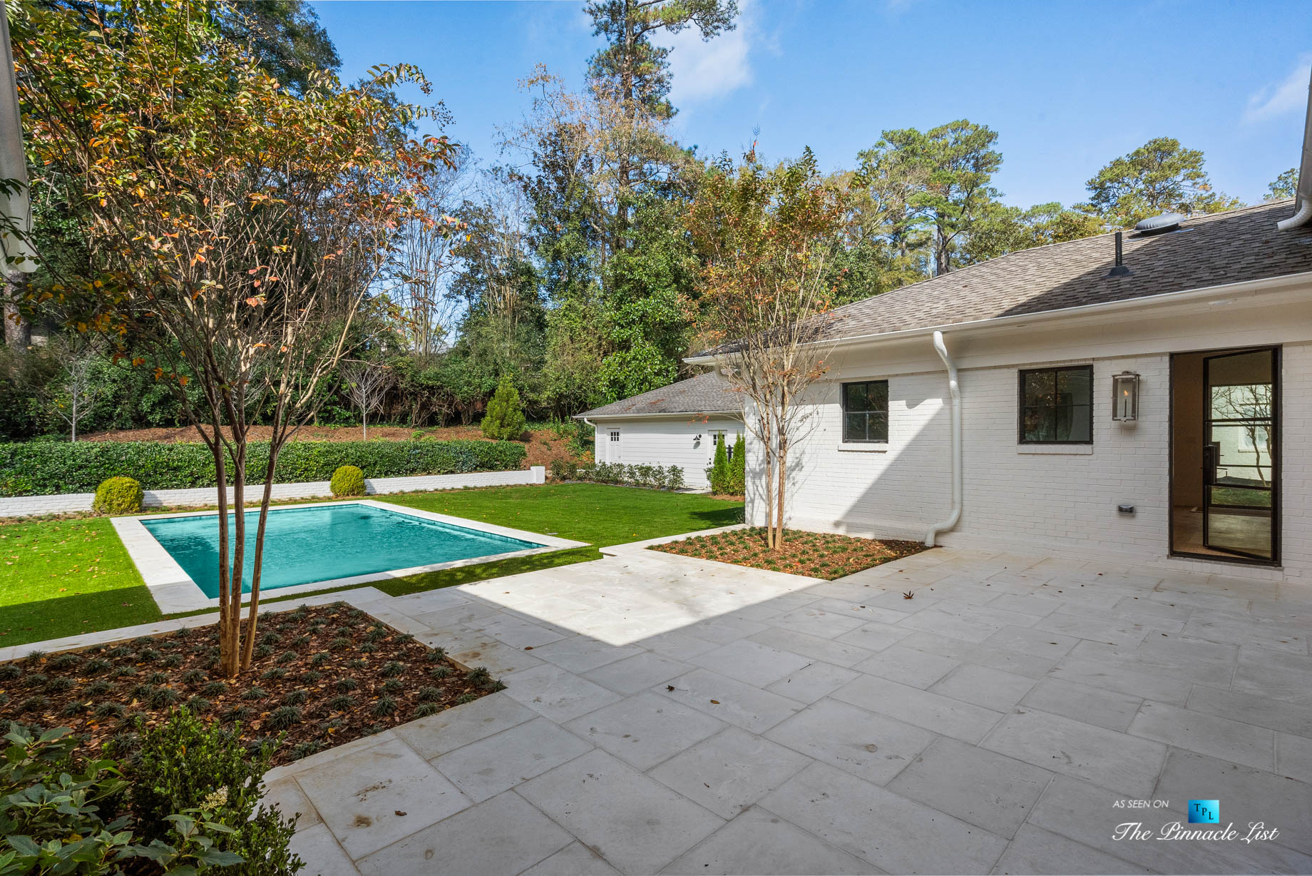 447 Valley Rd NW, Atlanta, GA, USA - Back Yard Pool and Courtyard - Luxury Real Estate - Tuxedo Park Home