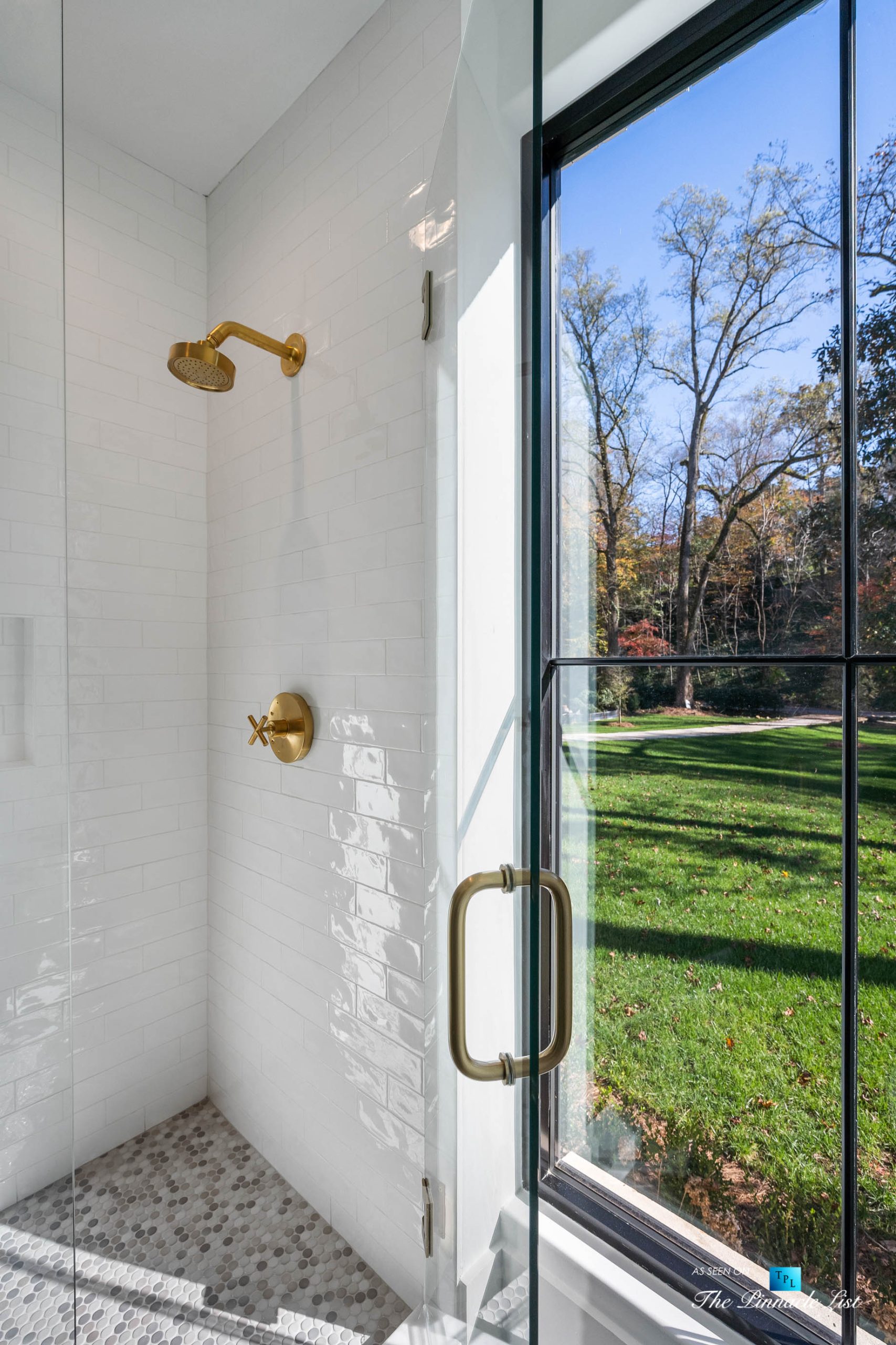 447 Valley Rd NW, Atlanta, GA, USA – Bathroom Shower with Glass Door – Luxury Real Estate – Tuxedo Park Home