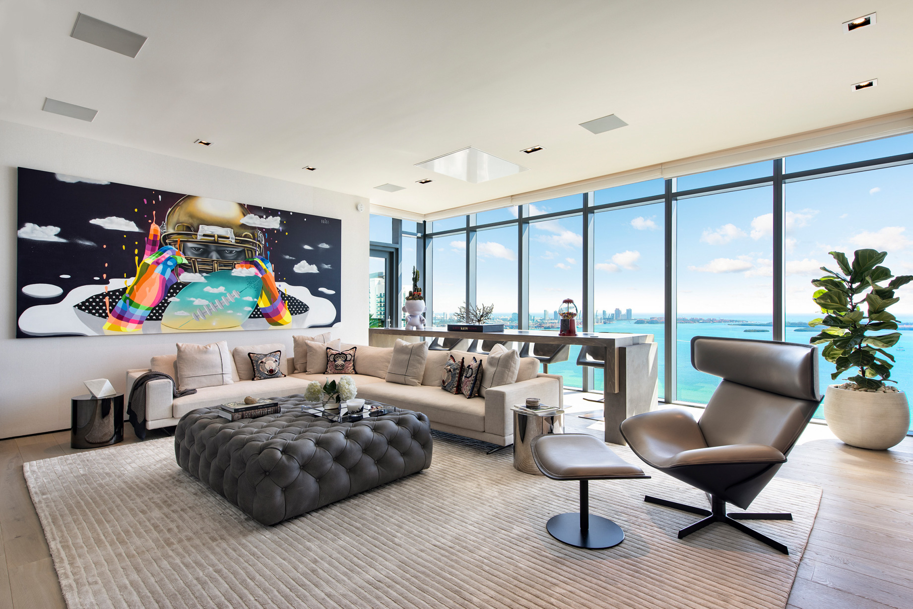 Echo Brickell Apartment Interior Design Miami, FL, USA - Blanca Wall